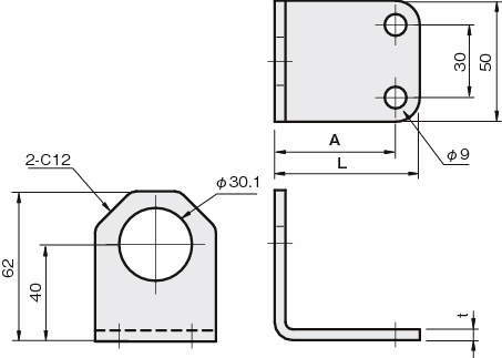 센서브라켓(근접센서용)L슬라이드 HD타입(고강성)