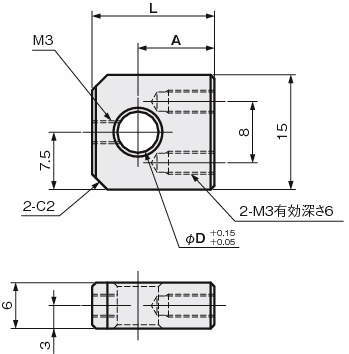 센서브라켓(근접센서용)세트나사타입(밑면취부)