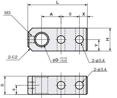 센서브라켓(근접센서용)세트나사타입(직렬구멍)