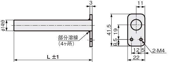 센서브라켓 플랜지붙이둥근샤프트(중실샤프트)