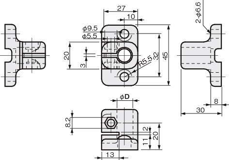 센서브라켓 취부베이스R