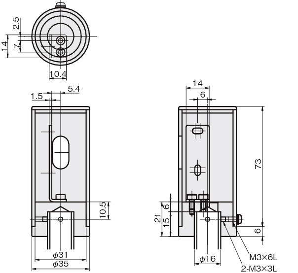 센서브라켓(광전센서용)파이프탑센서