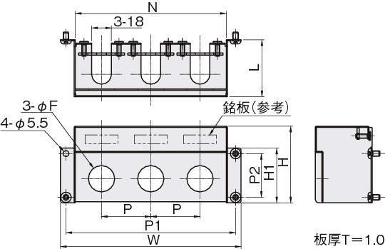 소형레귤레이터브라켓 박스타입1(CKD RB500용)