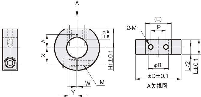 슬리트칼라 D커트 나사있는타입