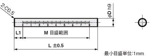 센서브라켓 눈금있는둥근샤프트(중실샤프트)