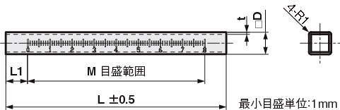 센서브라켓 눈금있는각샤프트(파이프샤프트)