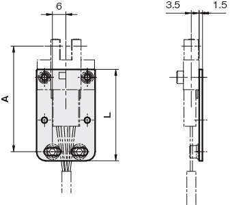 센서브라켓(포토마이크로센서용)스트레이트 H타입