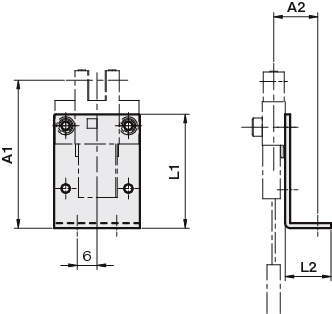 센서브라켓(포토마이크로센서용)L형 H타입