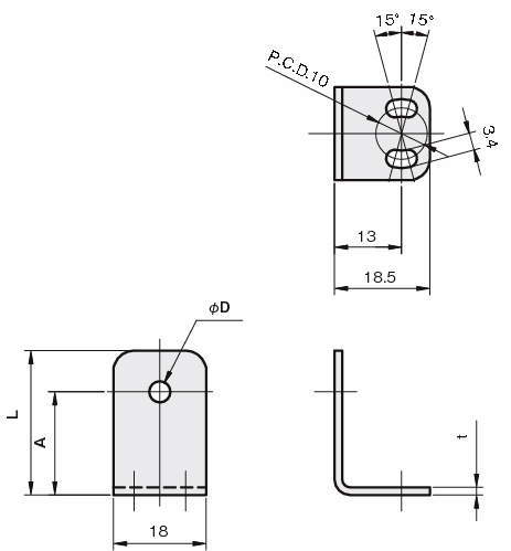 센서브라켓(광전센서용)E3-LX타입