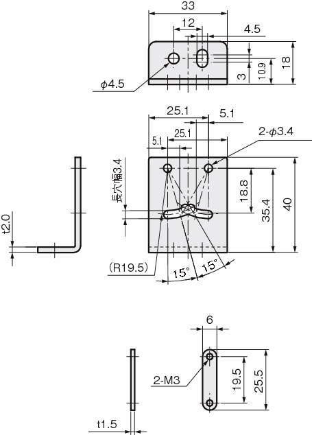 센서브라켓(광전센서용)E3C-L타입
