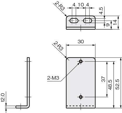 센서브라켓(반사판용)RG-R12 L형타입