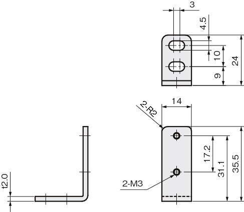 센서브라켓(반사판용)RG-R13 L형타입