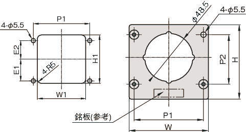 압력게이지브라켓(아날로그용) 스트레이트타입