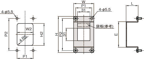 압력게이지브라켓(디지털용) 오프세트타입1