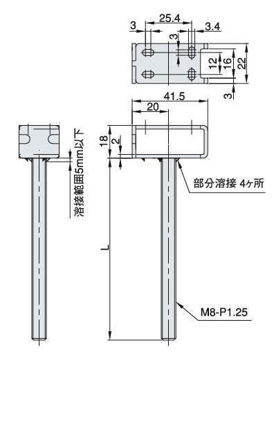 센서브라켓(광전센서용)나사샤프트붙이브라켓(수평타입)
