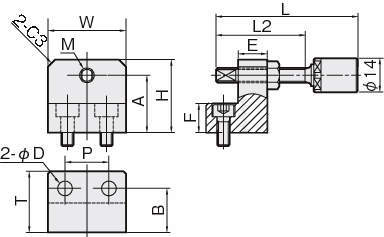 리니어스토퍼(우레탄볼트붙이) LSDN-U