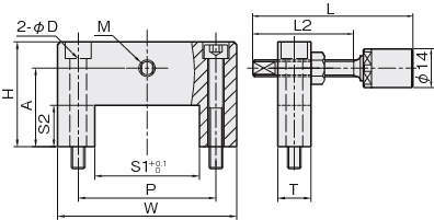 리니어스토퍼(우레탄볼트붙이) LSMN-U