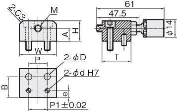 리니어스토퍼(우레탄볼트붙이) LSY-N-U