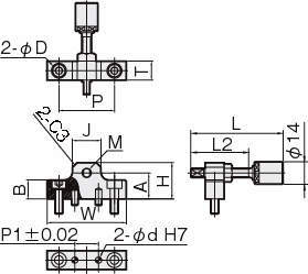 리니어스토퍼(우레탄볼트붙이) LSZ-N-U