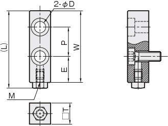 리니어스토퍼(스토퍼블록) SBCS(볼트F)
