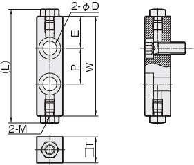리니어스토퍼(스토퍼블록) SBCW(볼트F)