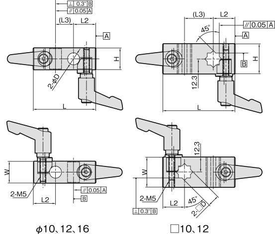센서브라켓 쐐기XY조인트 클램프레버있음