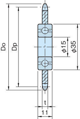 SIS-UU 스틸스프라켓아이들러(양쪽씰)