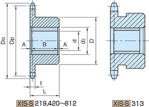XIS-S 스틸스프라켓아이들러(싱글)