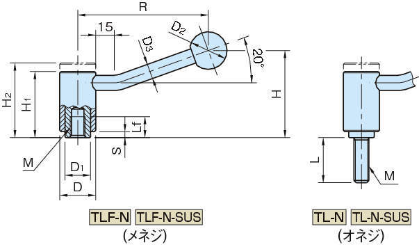 TLF-N 텐션레버(암나사)