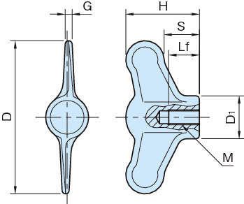 WK 스테인레스윙노브