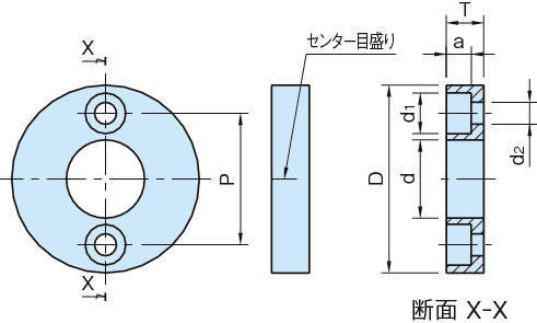 ECR 센터 눈금 링