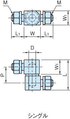SQH 스퀘어힌지(싱글타입)