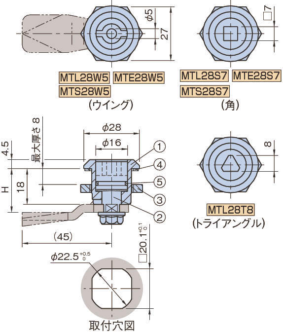 MTL·MTE·MTS 메탈래치