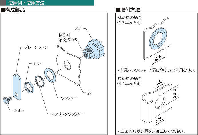 PK40 플레인래치노브