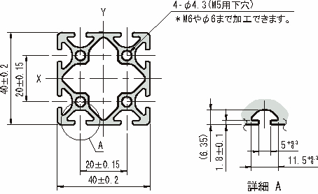 40×40 스트러트프로파일5