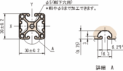 30×30 스트러트프로파일6 경량형