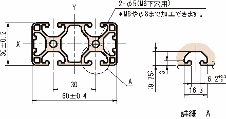 60×30 스트러트프로파일6 경량형