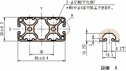 60×30 스트러트프로파일6 경량형