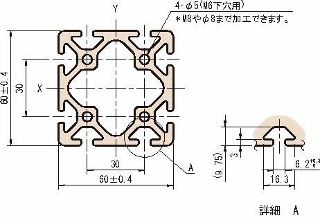 60×60 스트러트프로파일6