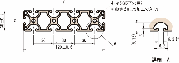 120×30 스트러트프로파일6 경량형