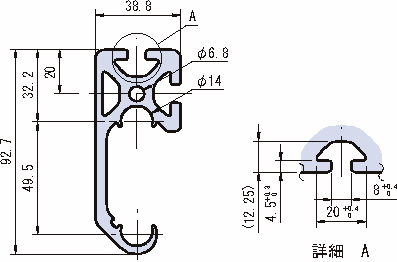 C형슬라이드레일프로파일