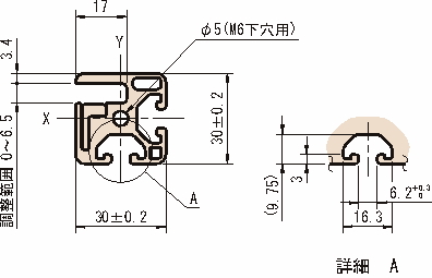 클램프프로파일6 30×30