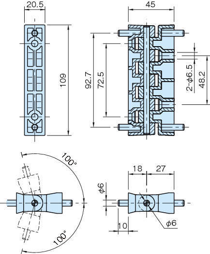 EMH 엔프라머시너리힌지(선회각도200°)