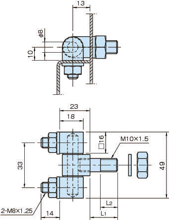 SQH 스퀘어힌지(더블타입)