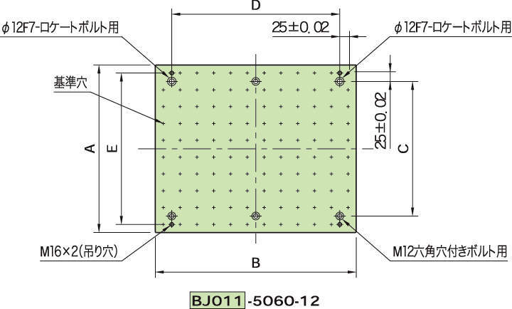 BJ011(M12) 서브플레이트(그리드타입)