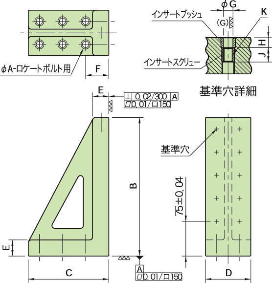 BJ080(M12·M16) 앵글플레이트