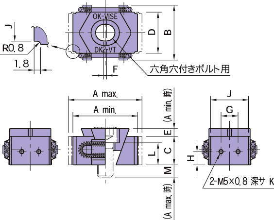 BK2·DK2·FK2 OK바이스(탭홀타입)