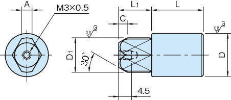 BJ726 작은머리다이아핀