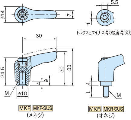 MKF 미니클램프레버(암나사)
