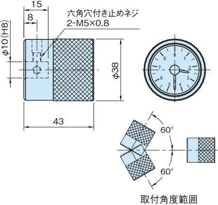 D38 다이알인디케이터노브